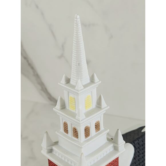 Department 56 Old North Church New England Village 1988 w/ Box Lighted House - Picture 5 of 16